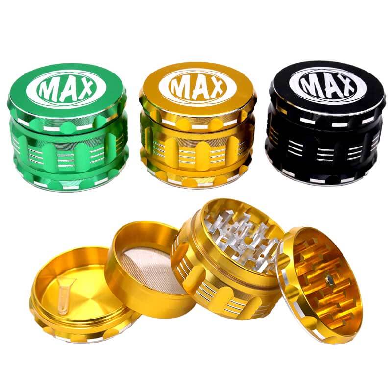 Max Metallic 4 Part Heavy Grinder (GG-601M) | 63mm | Assorted Colors product image